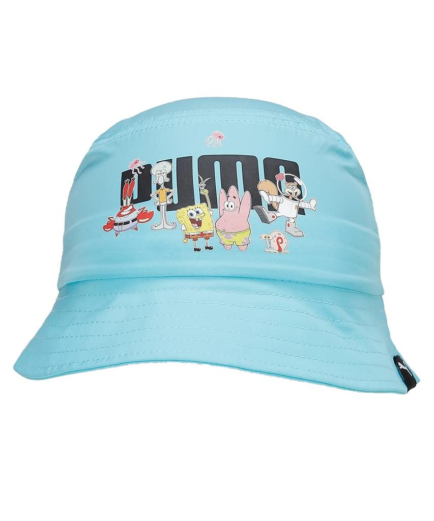 Puma Collaboration Hat SPONGEBOB X Sponge Bucket Hat 024546 2023 Colorway Hero Blue Size M Kids' Spring/Summer (01)