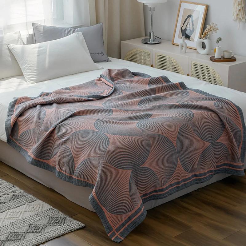 Double Bedspreads Cotton Quilt Summer Muslin Throw Blankets For the Beds Sofa Cover Blanket Decorative Bedding Linen 200*230cm