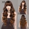 Женский имитационный парик, 67 см, темно-коричневый парик, длинный вьющийся парик, полный головной убор, сетка для волос в виде розы, головной убор, украшение для красоты, парик