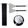 Drumstick Brush Drum Brush Steel Set of Loop with Cloth Bag Drum Wire Brush Drum Accessories Music Percussion Compact Universal Music Audiophile