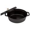 Staub Pico Cocotte Oval 29 см, черный 1102925 Двуручная эмалированная кастрюля Oval Brater, черный Pico Cocotte Stylish Pot Pan Посуда для приготовления пищи Кухонные принадлежности [Staub]
