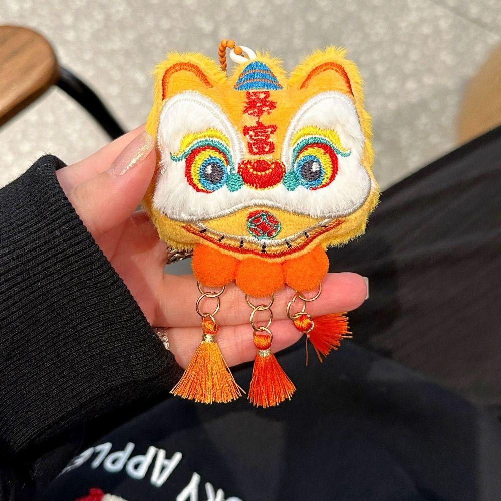 Year of Horse Lion Dance Tassels Pendant Chinese Style New Year Zodiac Plush Doll Home Decor