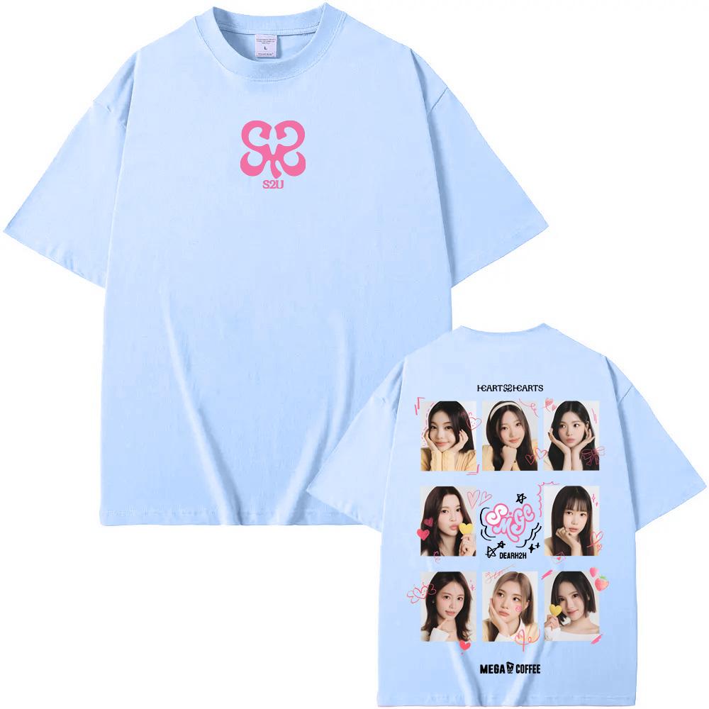 Футболка Hearts2Hearts с графическим принтом, хип-хоп, хлопковая футболка, с коротким рукавом, готическая футболка, унисекс, высокое качество, мужские/женские топы