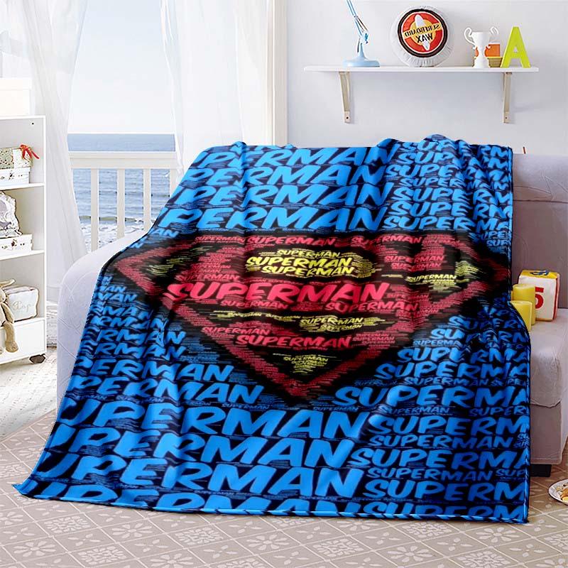 High-definition Superman Flannel Blanket, Lightweight and Breathable Polyester Blanket - Q