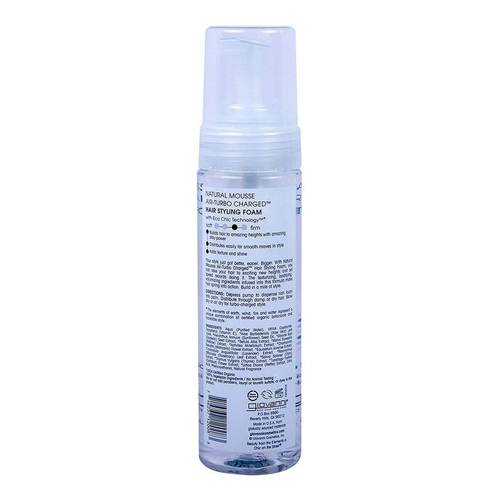 Giovanni Пена для укладки волос Natural Mousse Air-Turbo Charged, 207 мл, 1 упаковка