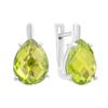 Silver Earrings with Chrysolite 8.575ct (2157588)