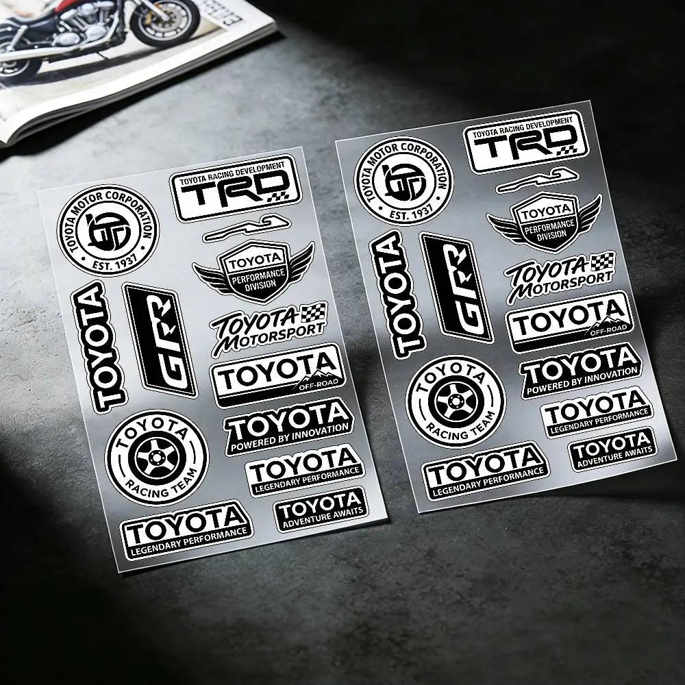 ДЛЯ TOYOTA TRO GR Светоотражающая Водонепроницаемая Наклейка Повышенной Видимости Наклейка для Скрытия Царапин Подходит для Автомобиля Мотоцикла Шлема Холодильника