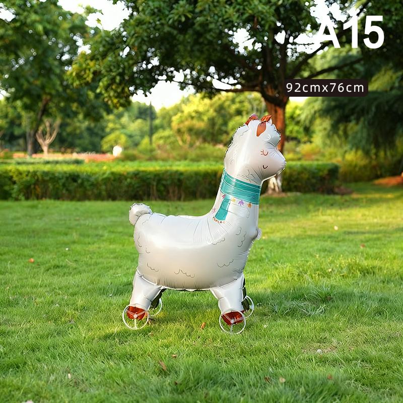 4D Мультяшные Фольгированные Шары Слон Стоячий Ходячий Шарик с Колесом для Украшения Детской Вечеринки по случаю Дня Рождения, Детского Праздника