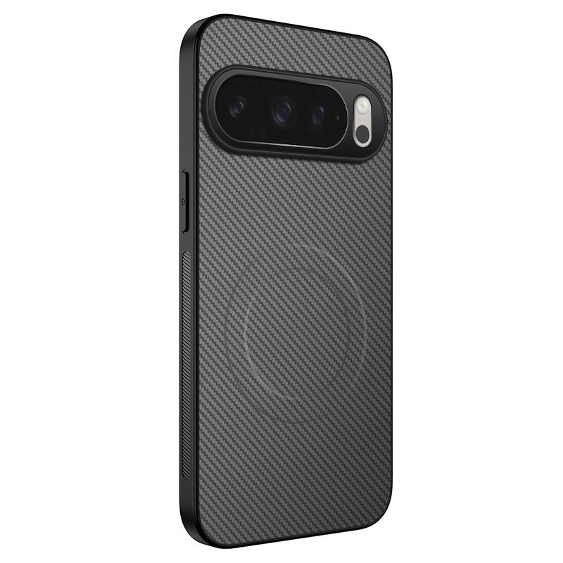 For Google Pixel 10 Pro XL Magnetic Case WANLONFENG TQ Series Carbon Fiber Texture PC TPU Phone Cover