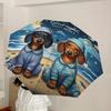 1pc Dachshund Nightwear Umbrella with Plastic Handle,Suitable for All Seasons Home Travel Outdoor UmbrellaDD499