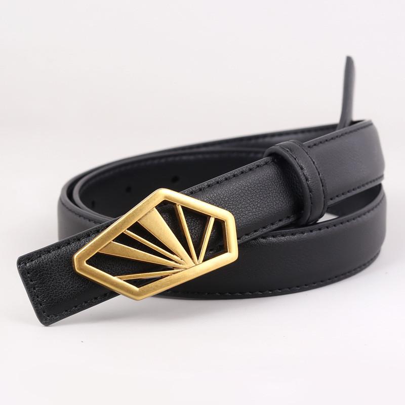 Fashion Leather Belt For Women With Smooth Buckle For Casual And Office Wear