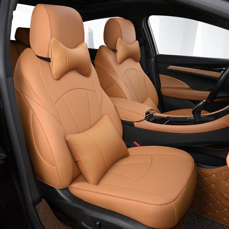 Buick Envision All-Season Full Surround Leather Seat Cushion with Embroidered Logo for Five Seats