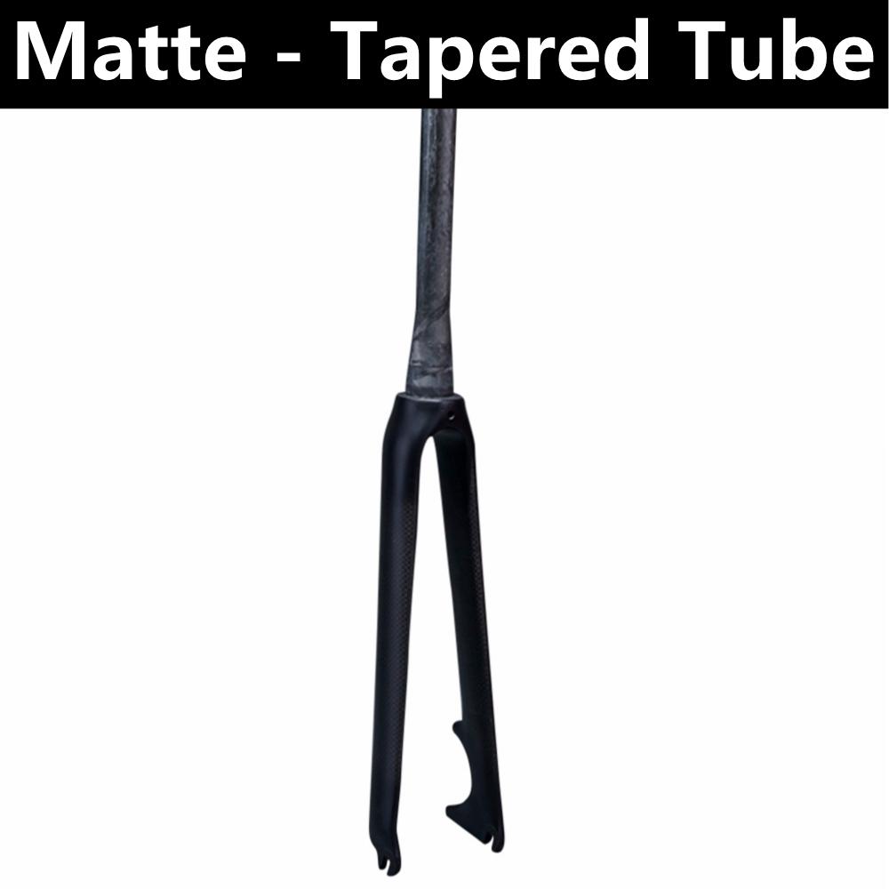 Full Carbon Fiber Bike Road Fork Bicycle Parts Hard Fork 700C Disc Brake Tapered / Straight Super light 400g +/_ 20g