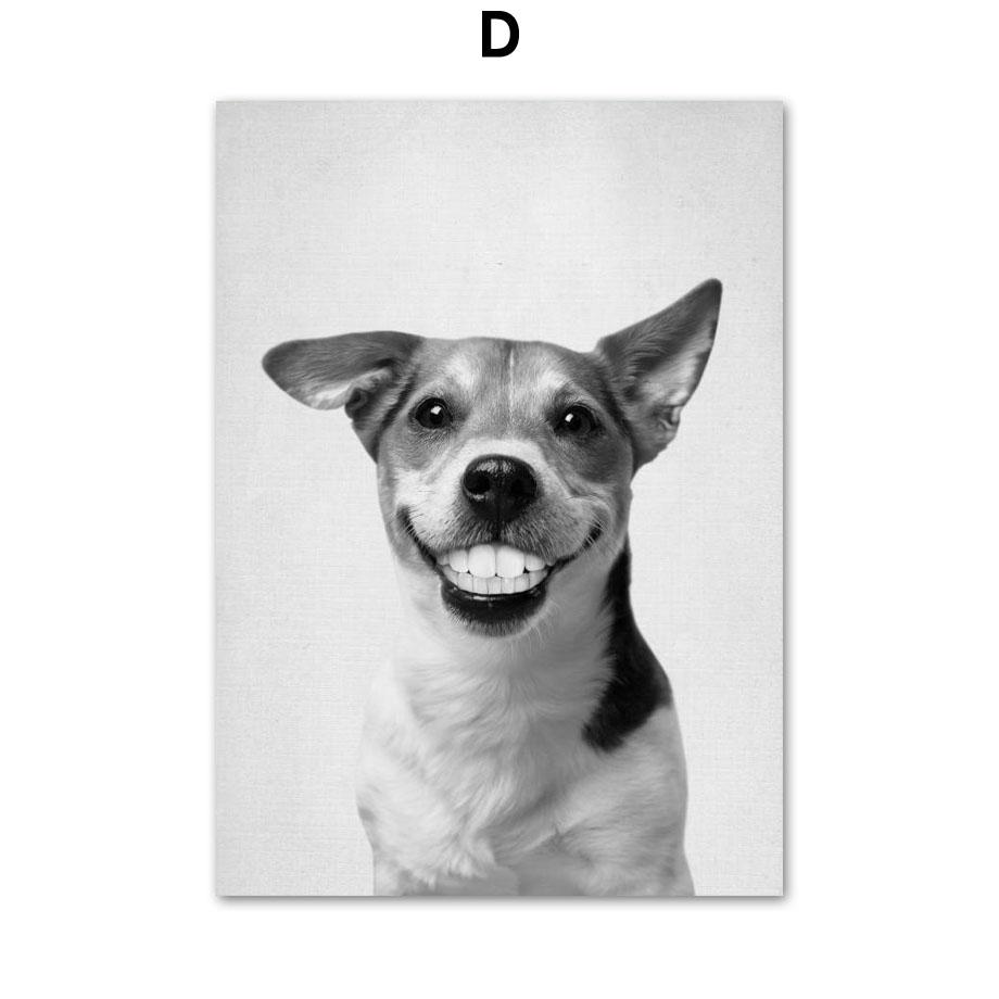 Танцы Йога кошка собака обезьяна настенная живопись на холсте черно-белые постеры на скандинавскую тему и принты настенные панно для декора гостиной