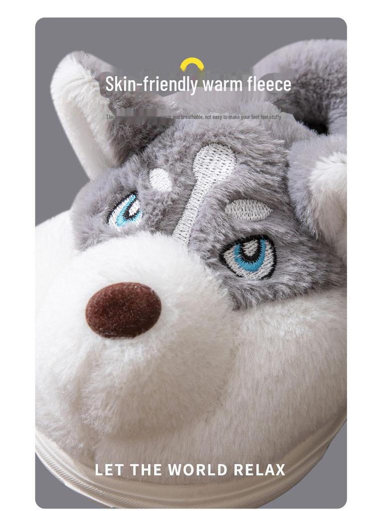 Kids' Non-Slip Erha Slippers - Cozy, Velvet-Lined, Thick Sole Winter Warmth for Boys