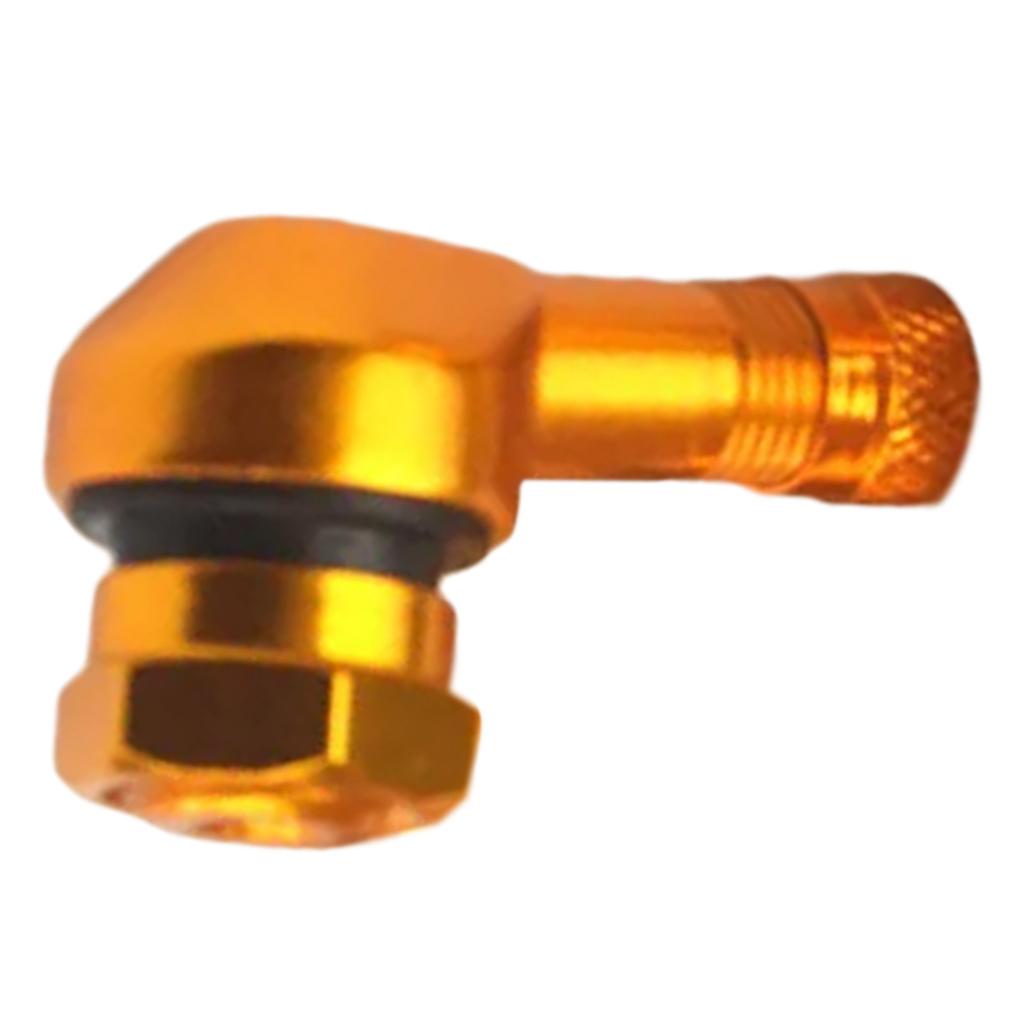 Мотоциклетные ниппели для шин 90 градусов Ниппель для колесной шины для большинства мотоциклов Замена Алюминиевый бескамерный ниппель для шины