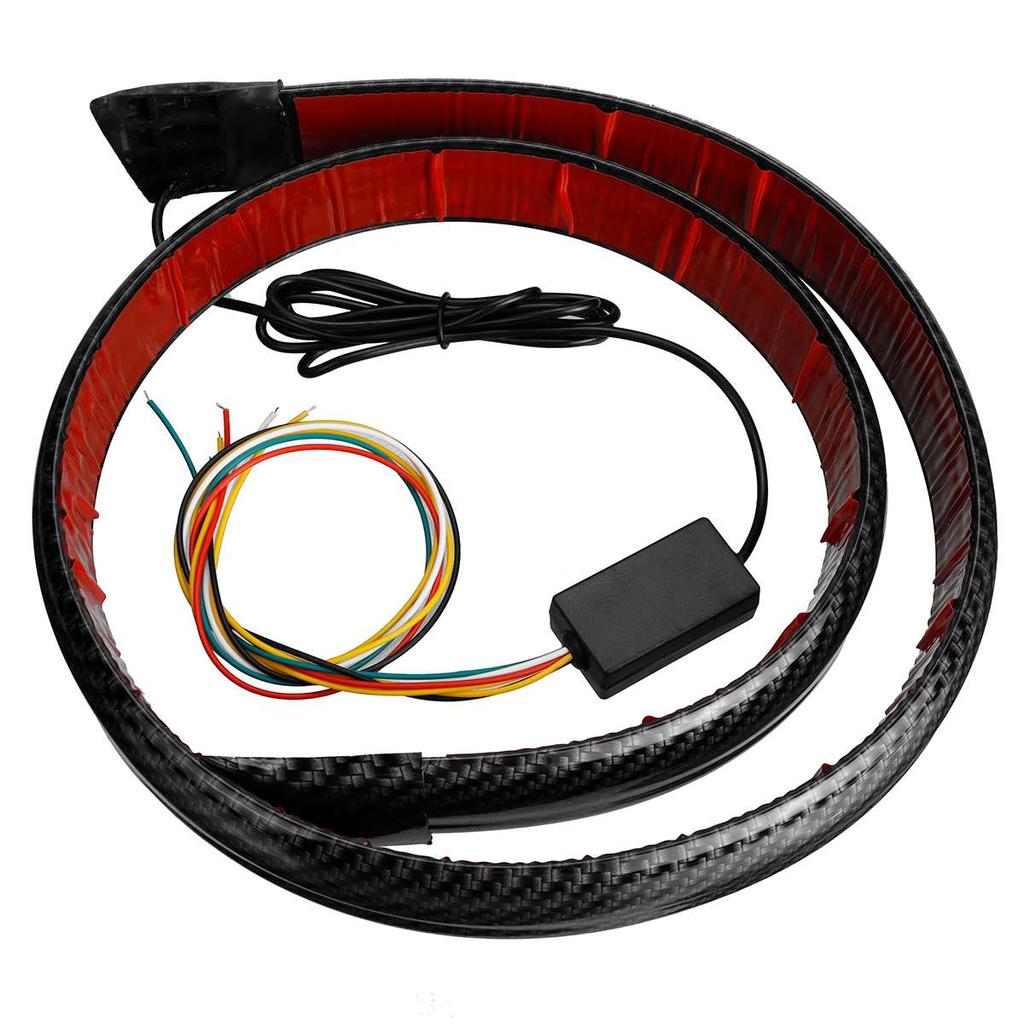 120 см светодиодный спойлер универсальный карбоновый спойлер для автомобиля, фонарь заднего хода, третий стоп-сигнал, стоп-сигналы 12 В