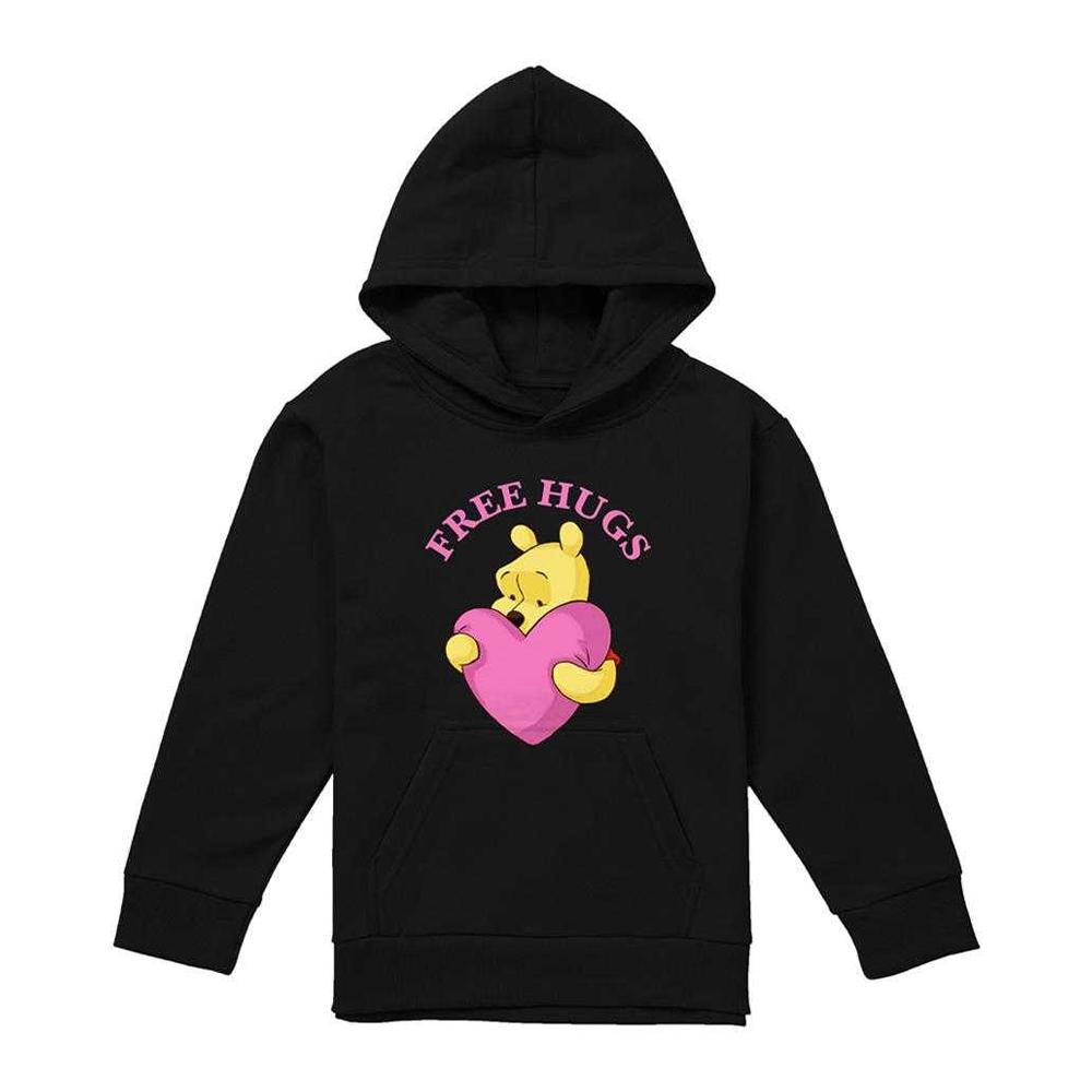 Winnie the Pooh Childrens/Kids Free Hugs Valentine`s Day Hoodie