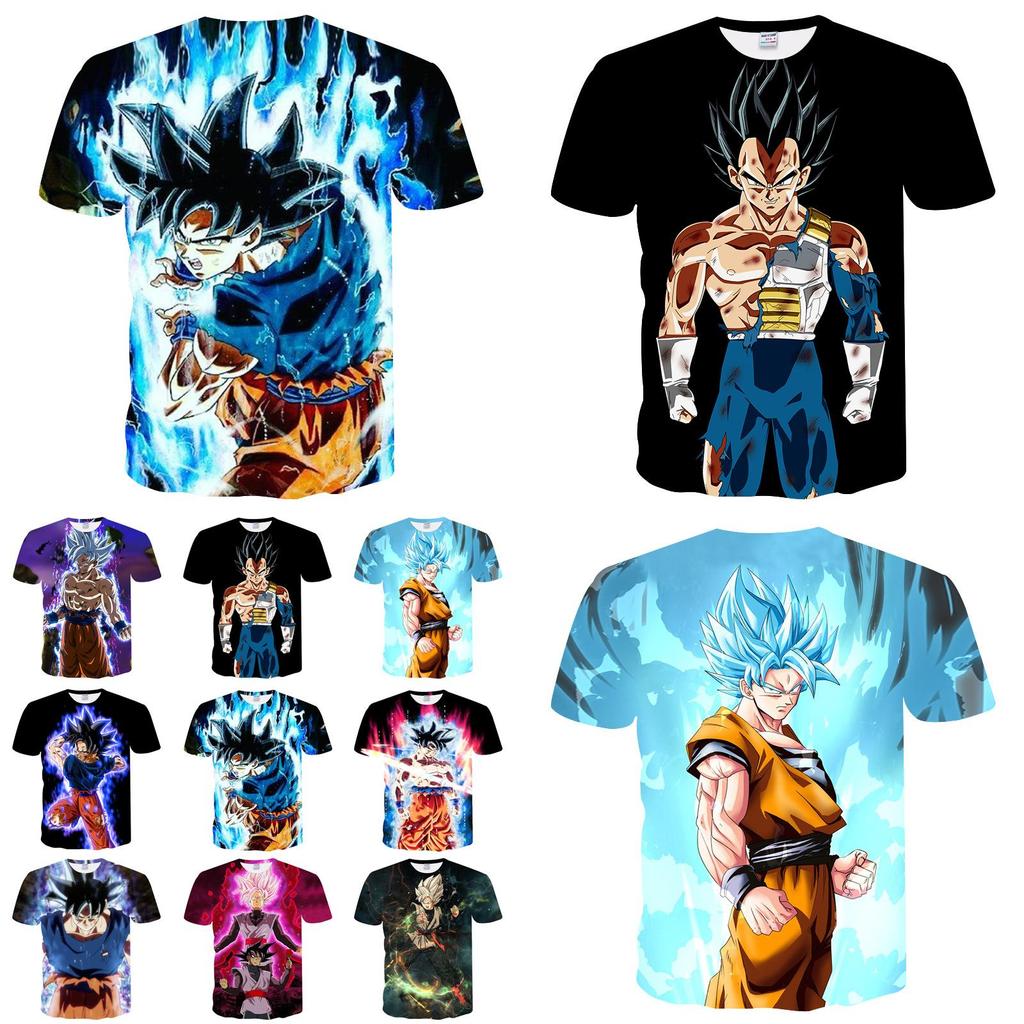 3d Mens Womens Print Dragon Ball Z Vegeta Goku Tshirts Casual Tees Shirts Anime