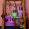 Cracked Glass Chandeliers LED Outdoor Courtyard Solar Light Garden Villa Decoration Landscape Light