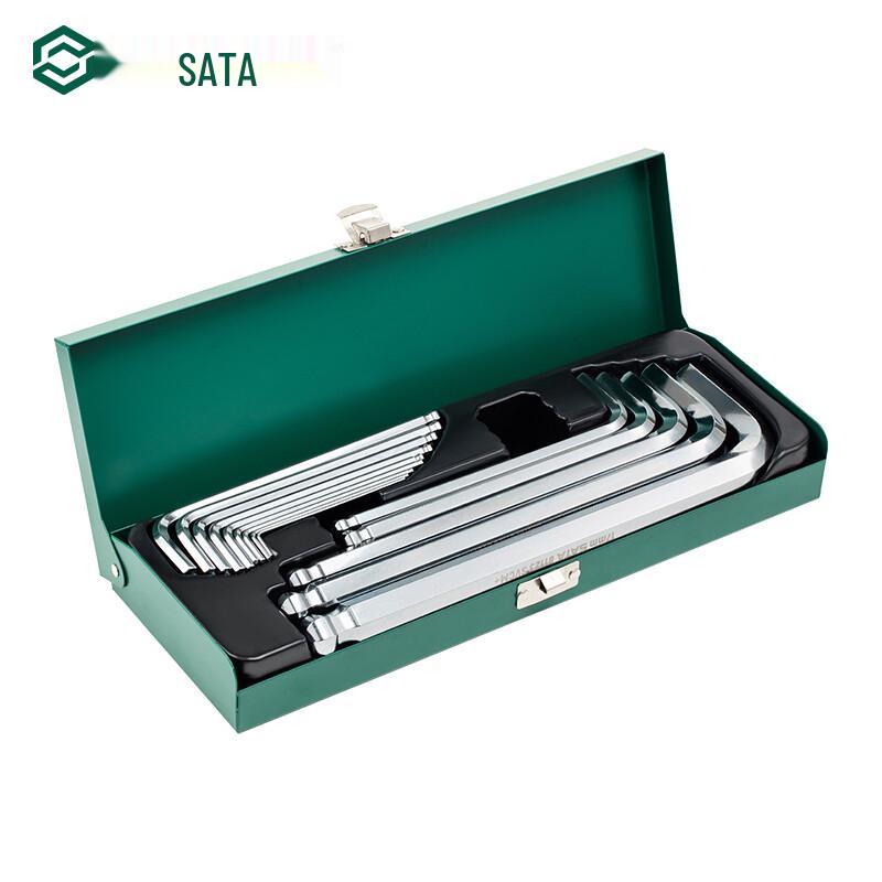 SATA 09141 Набор из 14 длинных шестигранных ключей с шаровым наконечником