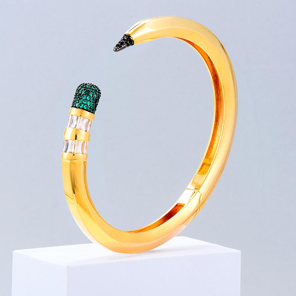 GODKI Trendy Pencil Designs Bangle Cuff For Women Wedding Full Cubic Zircon Crystal CZ Dubai Silver Color Party Bracelet 2026