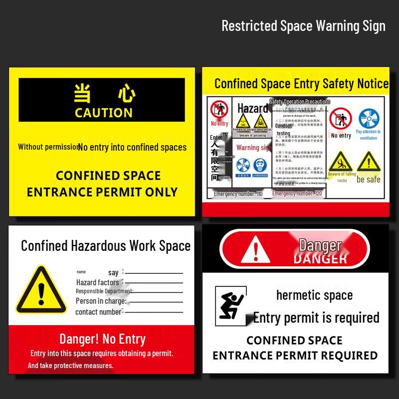 BELIK Confined Space Safety Warning Sign