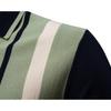 Camel 2025 Summer Embroidery New Men's Lapel Short Sleeved Knitted Polo Striped Patchwork Plus Size Short Sleeved Polo Shirt for Men