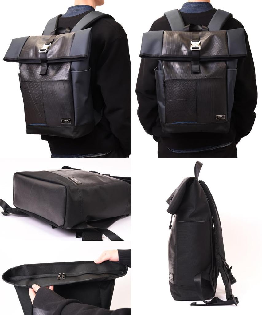 Seal Designer Backpack, 2-Pack, Waterproof, Large Capacity, 25 Liters, Men's, Business Backpack, MotorcycleOutdoor Use, Made in Japan, PS-234NS