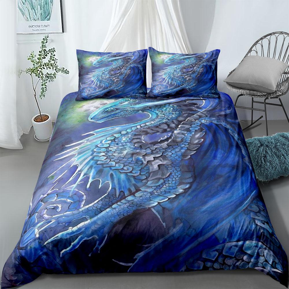 Пододеяльник с наволочками Злой китайский дракон Евро Односпальный Двуспальный Кинг Размер США Твин Фулл Квин Размер Постельное белье