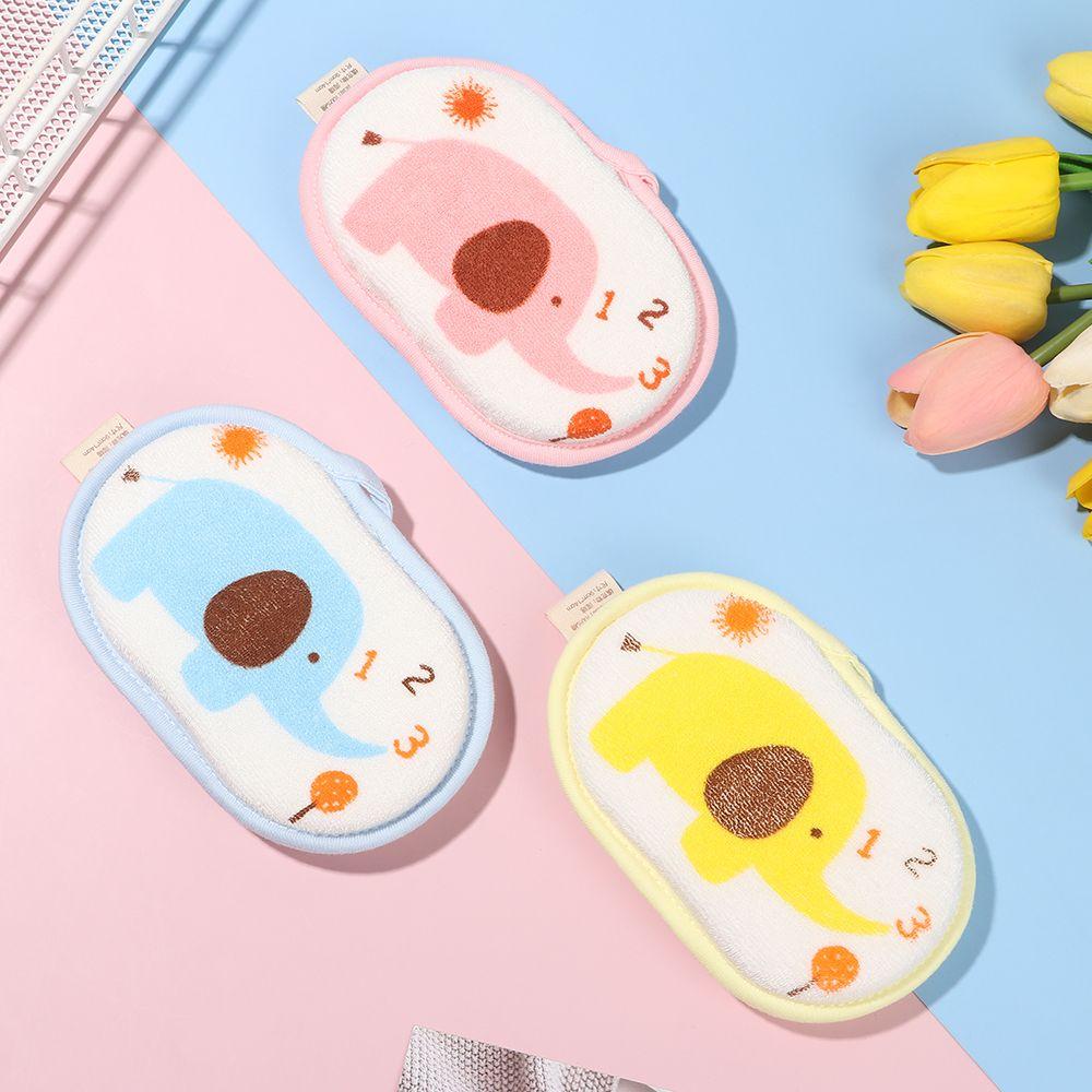 Bath Cotton Bath Sponge Brush Infant Children Rub Bath Sponge Elephant Pattern Shower Brush