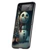 Снежное С Рождеством Жесткий ПК Чехол Для Телефона Для Samsung Galaxy Z Flip 5 4 3 Черный Чехол Для Galaxy Z Flip 6 Складной Ударопрочный Чехол