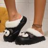 Fashion 2024 Autumn and Winter New Trendy Women's Warm and Comfortable Home Non-slip Slippers Designer Plush Warm Women's Slippers