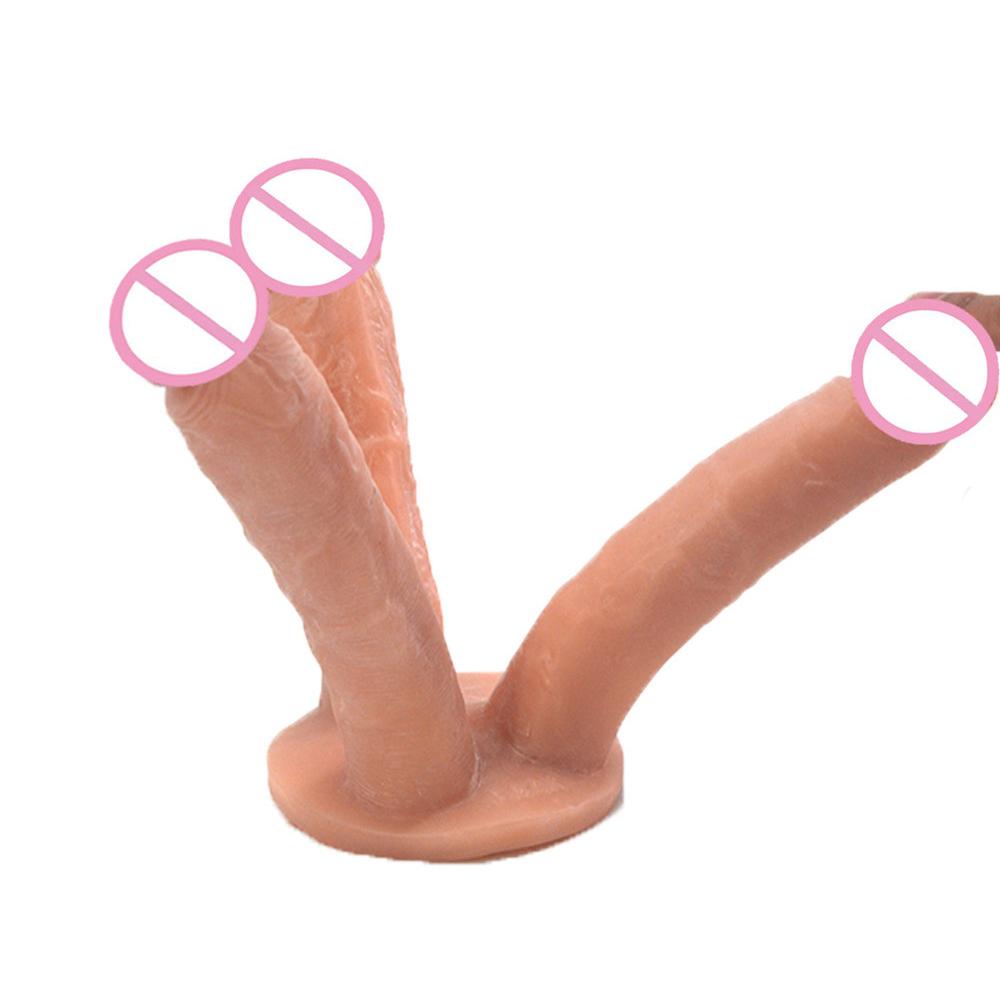 Реалистичный силиконовый фаллоимитатор с тремя головками, вагина, точка G с присоской, анальная пробка, огромные фаллоимитаторы, женские секс-игрушки, секс-игрушки для геев