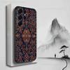 Чехол в стиле персидского ковра с цветочным узором для Samsung S22, S25, Ultra, S24, S23, FE, S20, S10, Plus, S21, S9, Lite, Мягкий силикон, Черный