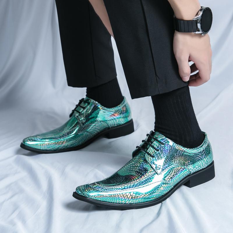 Новые модные мужские туфли из лакированной кожи для ночного клуба с острым носком большого размера, мужские туфли дерби для вечеринок, классные низкие кожаные туфли «Челси»