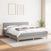 3140865 vidaXL Divan Bed with Mattress Light Grey 160x200cm Fabric