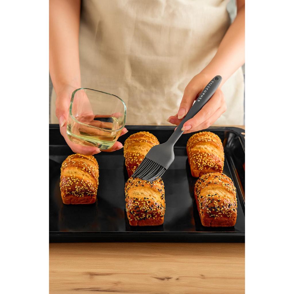 6 Piece Silicone Cooking Kitchen Set Cake Spatula Spoon Egg Brush Tongs Spatula