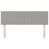 vidaXL Kopfteile Hellgrau 144x5x78/88 cm Stoff