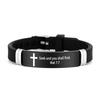 ID Wristband Family Friendship Bracelet Cross Design Bible Verse Bracelet  For Women