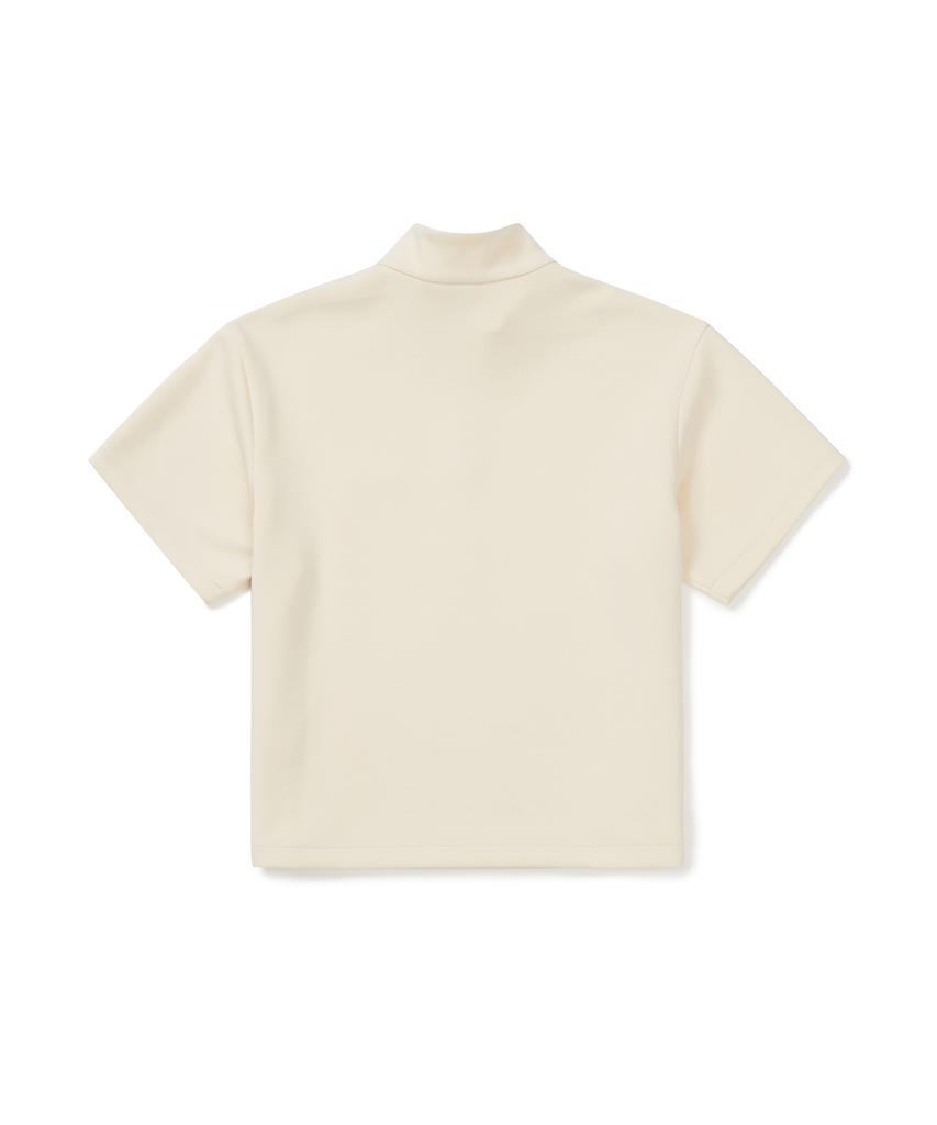 SNOWPEAK APPAREL Шелковая женская футболка с коротким рукавом и полумолнией (S25Mwfzt05) Пастельно-желтый