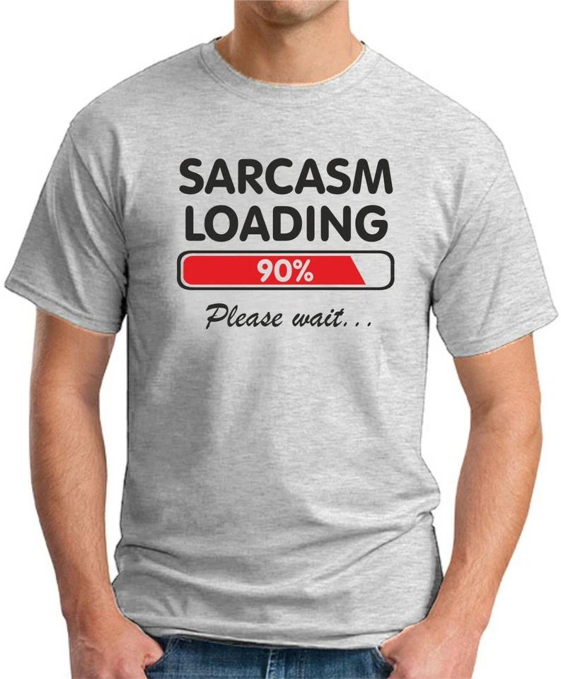 SARCASM LOADING PLEASE WAIT T-SHIRT > Funny Slogan Novelty Mens Geeky Gift Geek 1