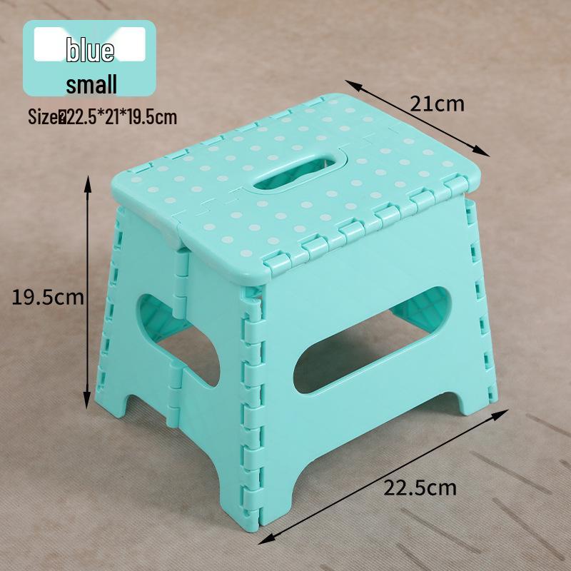 Portable Folding Cartoon Stool for Children & Adults - Durable Plastic Shoe Changing Seat