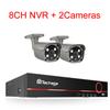 Techage 8-канальный 5-мегапиксельный HD POE NVR комплект камеры безопасности система видеонаблюдения двустороннее аудио AI обнаружение лица наружное видеонаблюдение набор IP-камер