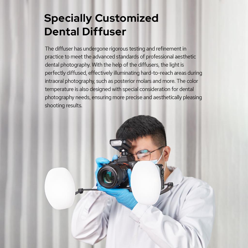 Комплект макро-вспышек GODOX MF12 DK1, включающий 2 x MF12 накамерные TTL-вспышки + 1 x триггер + 8 x переходных колец + 1