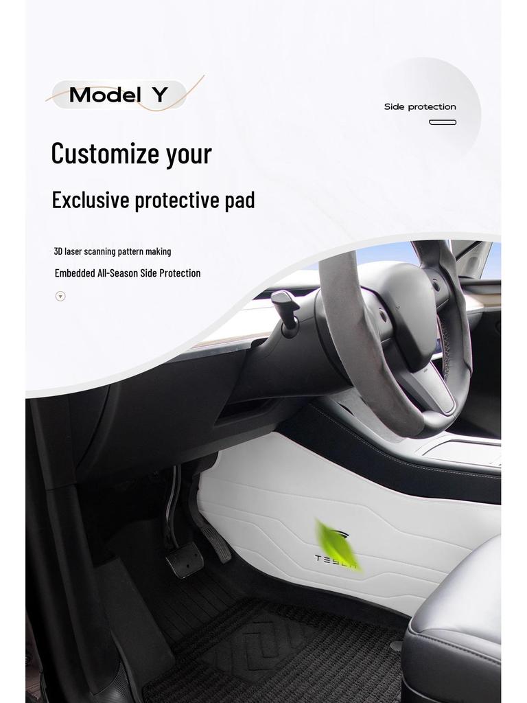 Защитные накладки от пинков и грязи для боковых частей центральной консоли Tesla Model YL/Y/3