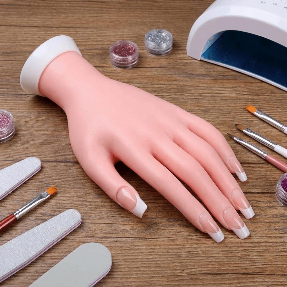Bendable Nail Practice Hand Flexible Positioning Fake Hand Mannequin Hand Manicure Practice