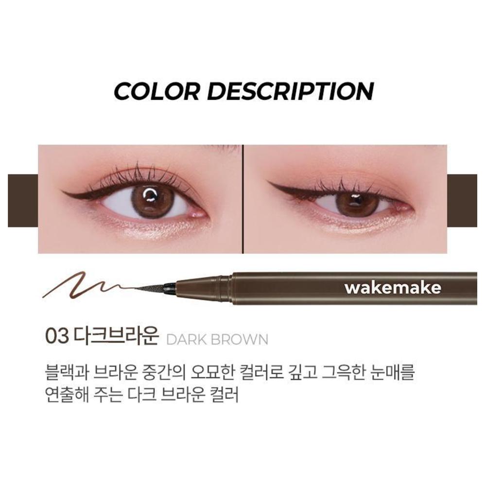 [Специальный набор 1+1] WAKEMAKE Подводка-маркер Strong Fix Eyeliner 3 цвета Водостойкая Стойкая Жидкая подводка для глаз