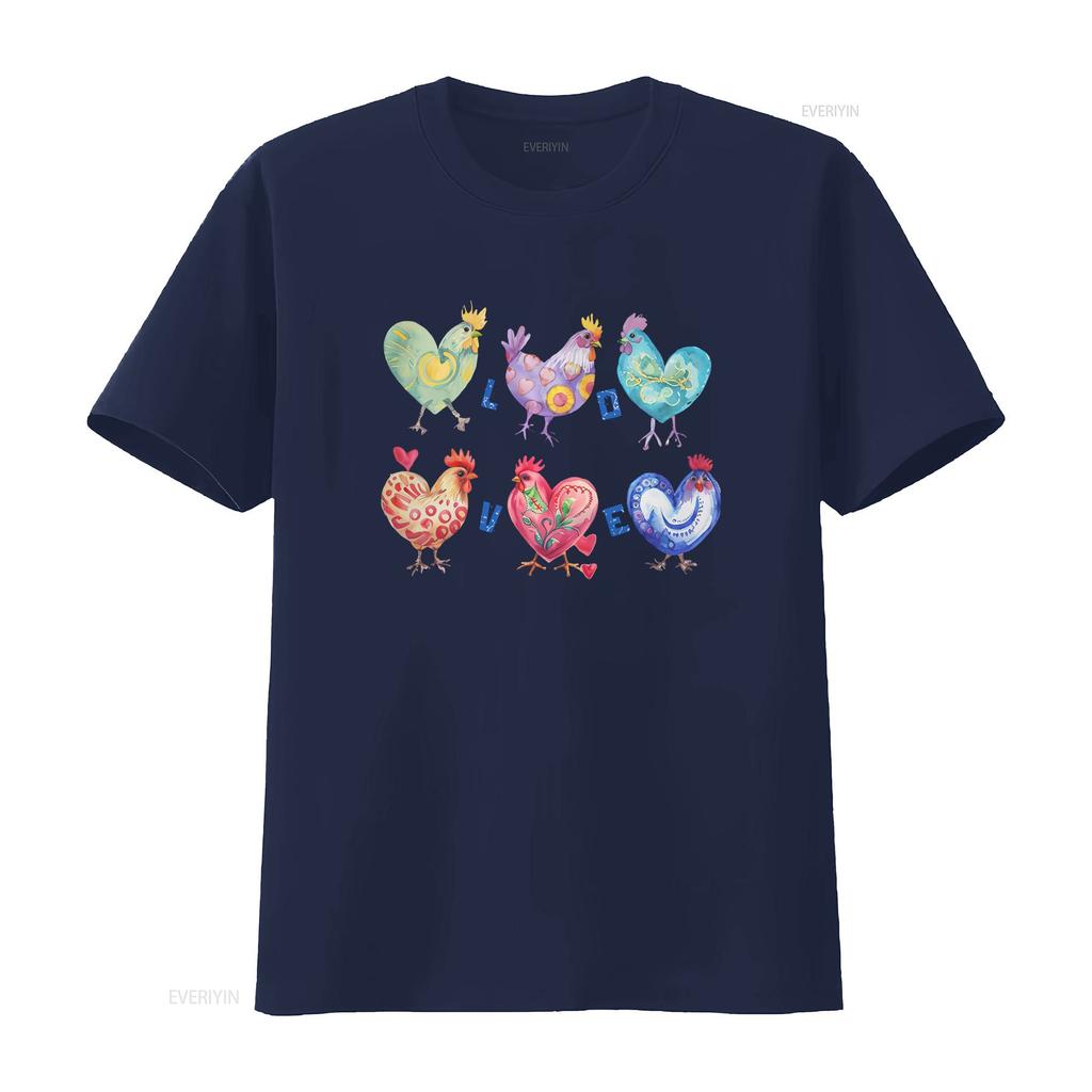 Chicken Lover T Shirt Valentine s Day Farm Life Apparel for Organic Egg Enthusiast Coop Retro vintage Washed fashion homme