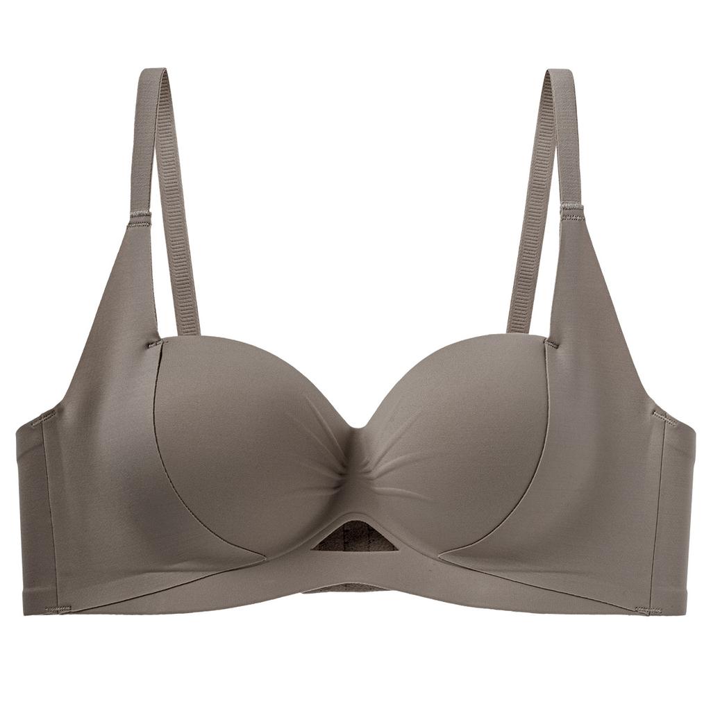 Цельный бюстгальтер для женщин Бесшовное нижнее белье Простой и дышащий бюстгальтер Пуш-ап